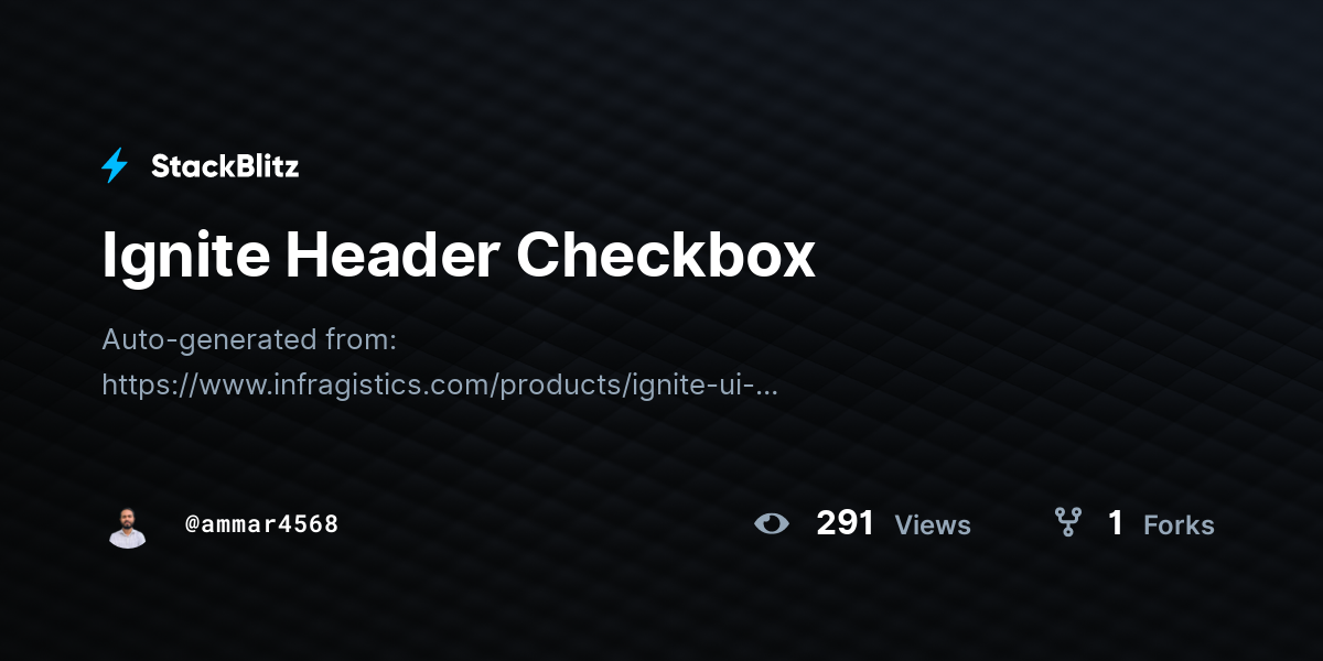 Ignite Header Checkbox - StackBlitz