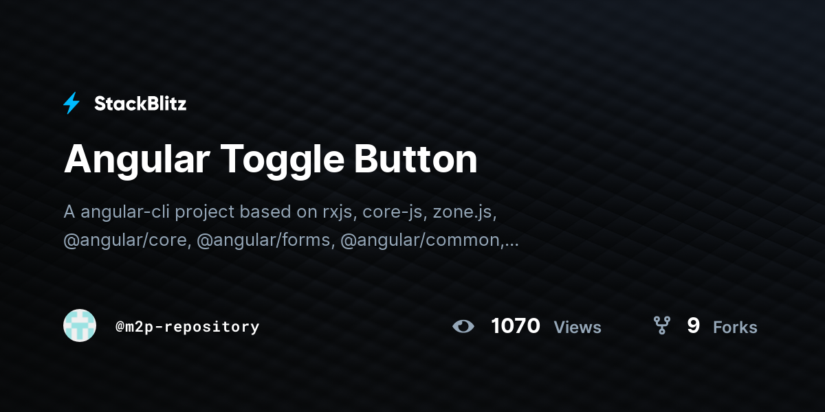 Angular Toggle Button - StackBlitz