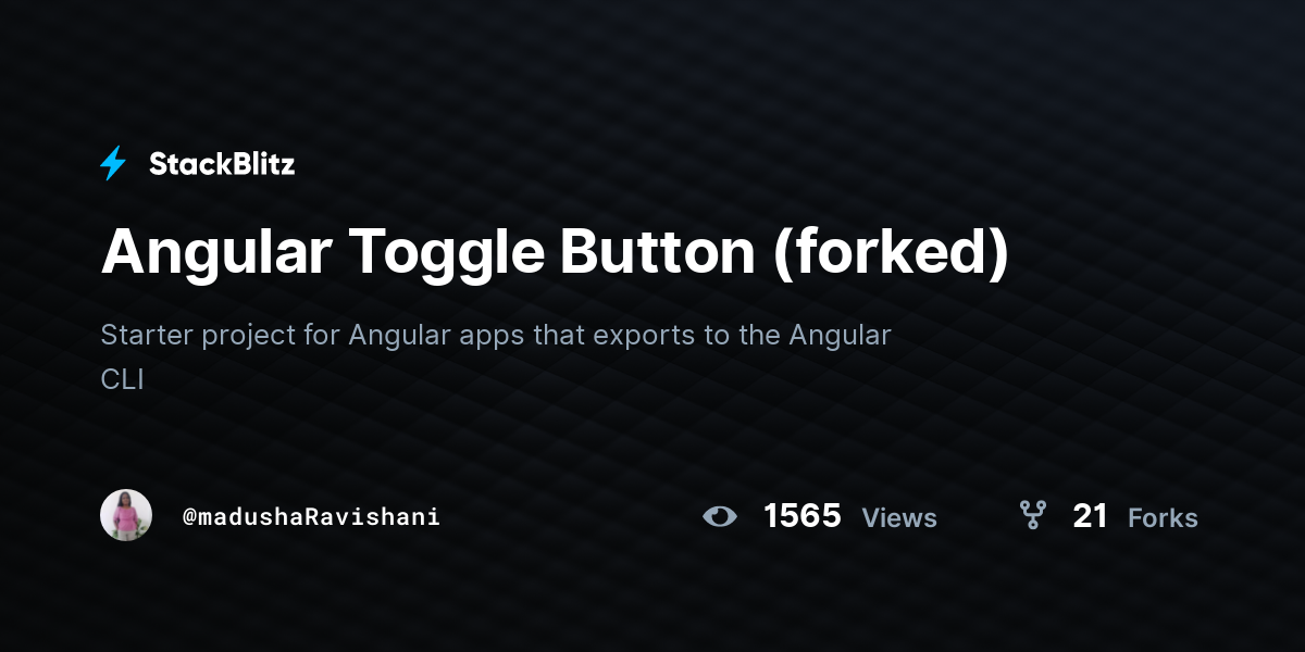 Angular Toggle Button (forked) - StackBlitz