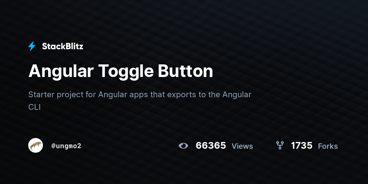 Angular Toggle Button - StackBlitz