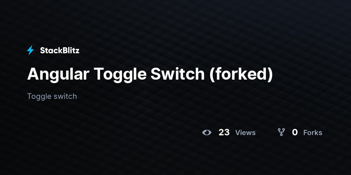 Angular Toggle Switch (forked) - StackBlitz