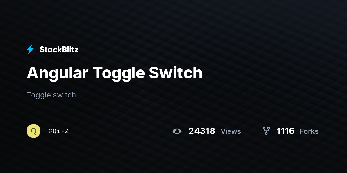 Angular Toggle Switch - StackBlitz
