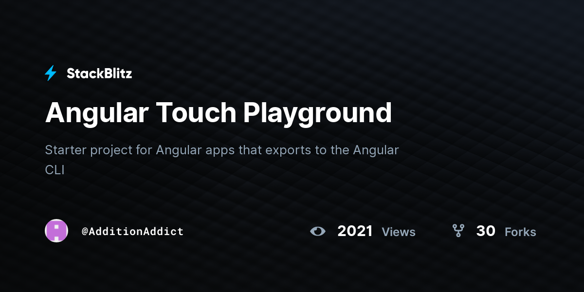 Angular Touch Playground - StackBlitz