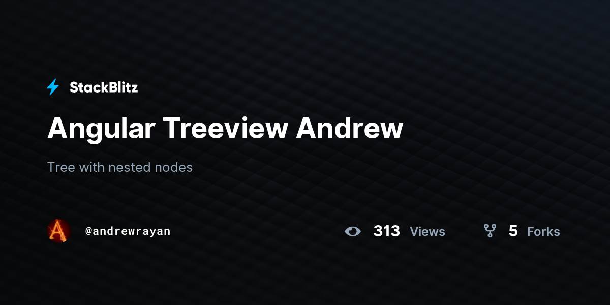 Angular Treeview Andrew - StackBlitz