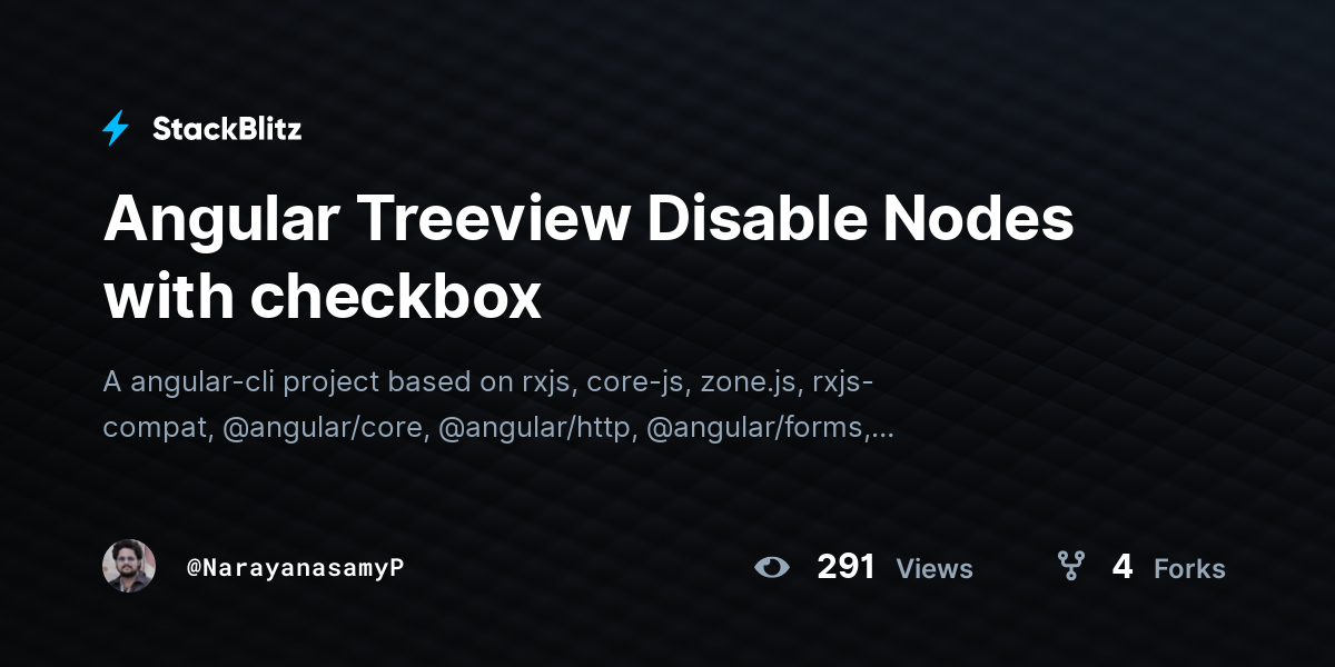 Angular Treeview Disable Nodes with checkbox - StackBlitz