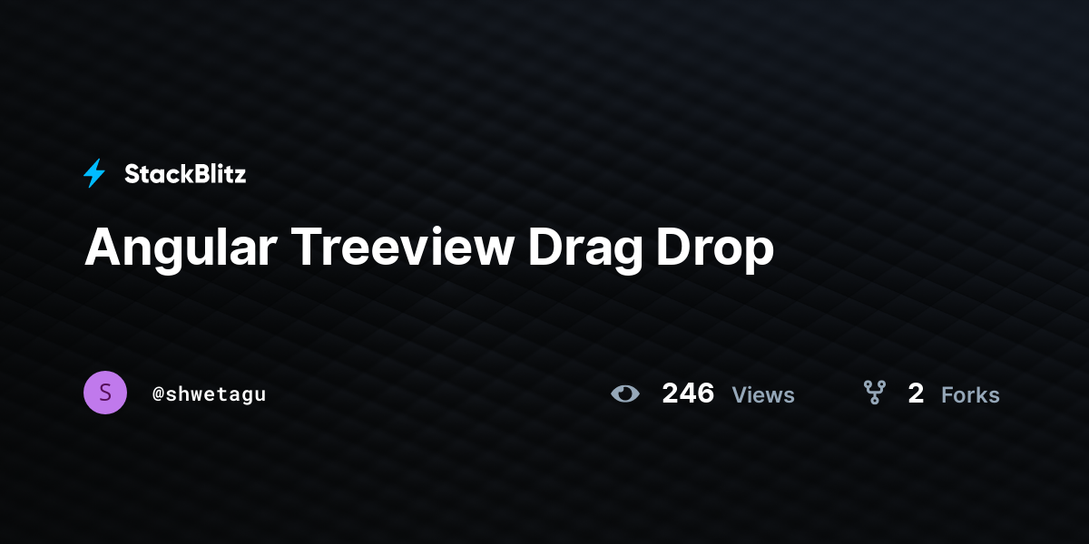 Angular Treeview Drag Drop - StackBlitz