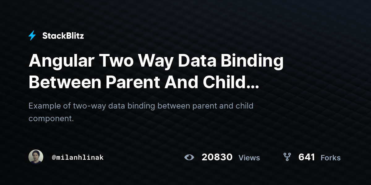 Angular Two Way Data Binding Between Parent And Child Component ...