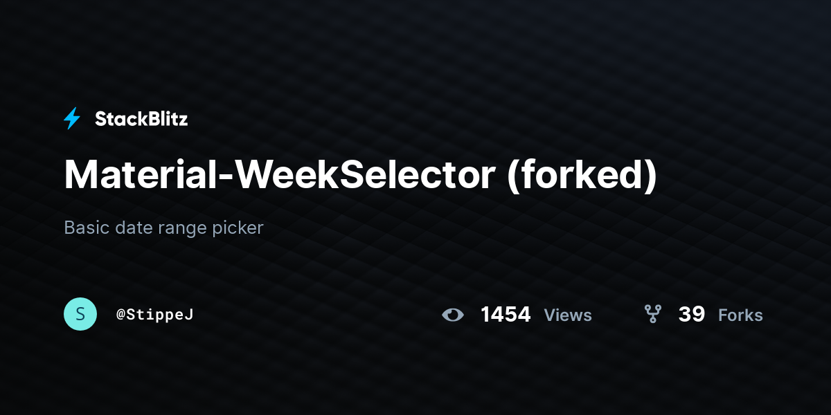 Material-WeekSelector (forked) - StackBlitz