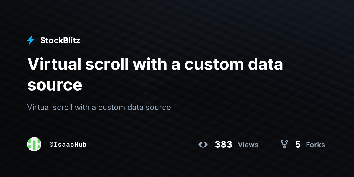 Virtual scroll with a custom data source - StackBlitz