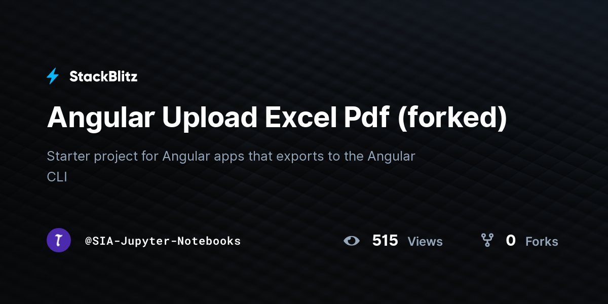Angular Upload Excel Pdf (forked) - StackBlitz