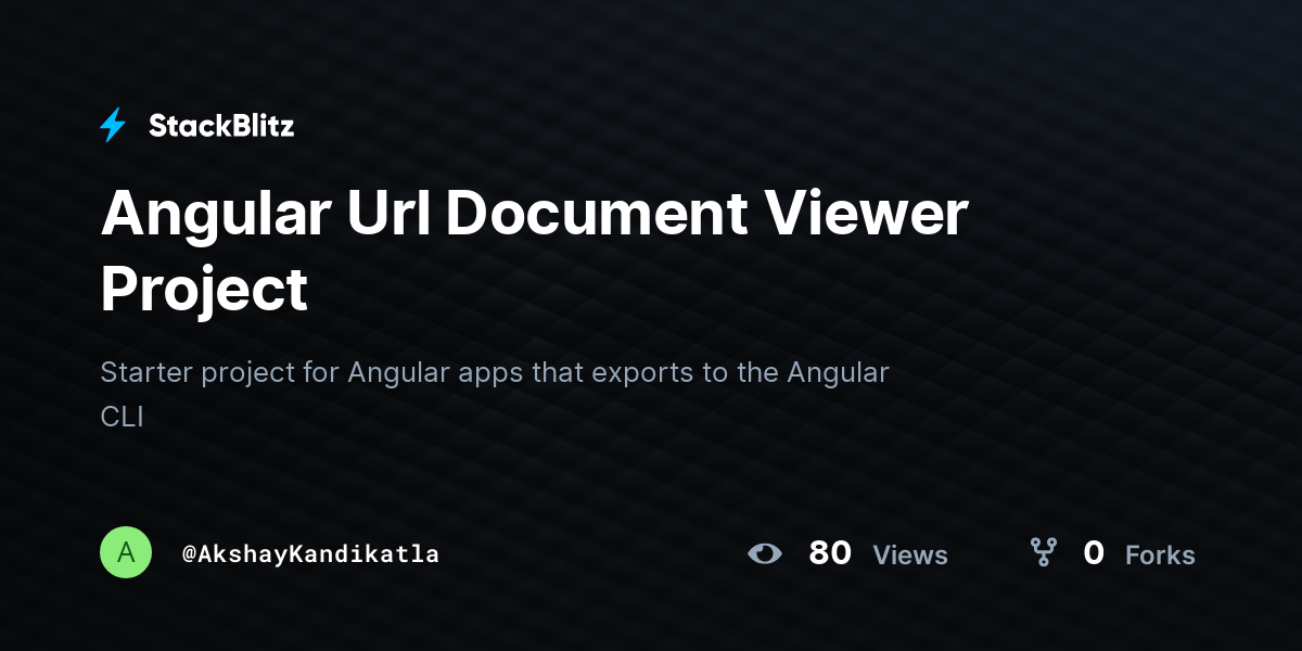 Angular Url Document Viewer Project - StackBlitz