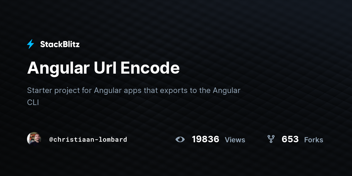 angular-url-encode-stackblitz