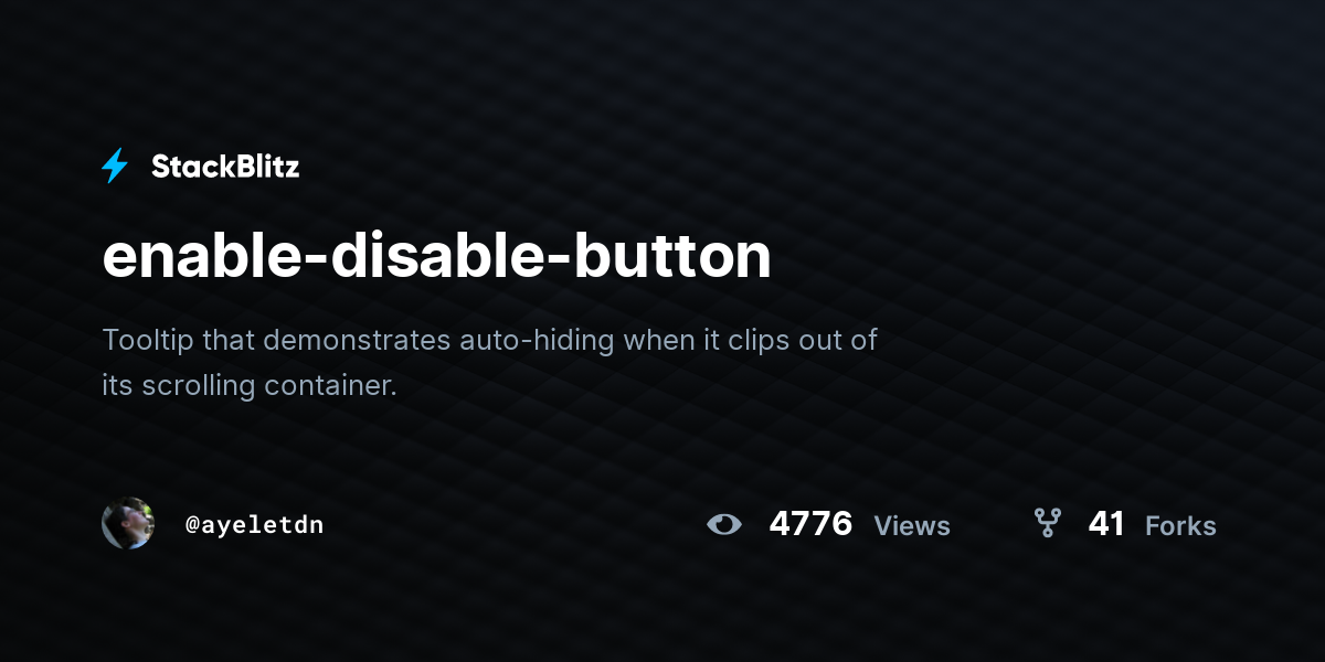 enable-disable-button - StackBlitz