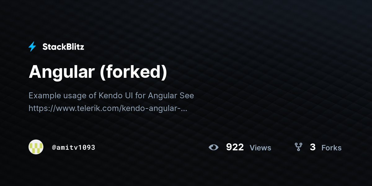 Angular (forked) - StackBlitz