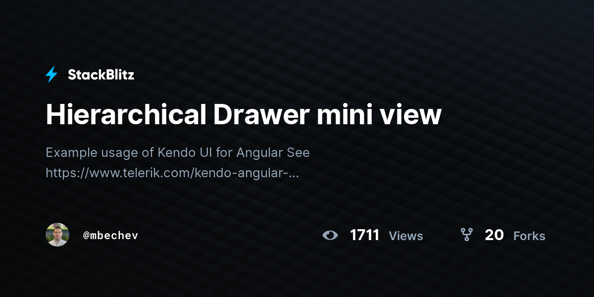 Hierarchical Drawer mini view - StackBlitz