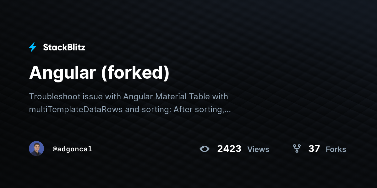 Angular (forked) - StackBlitz