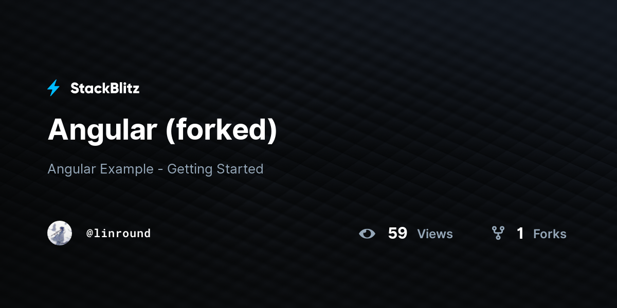 Angular (forked) - StackBlitz