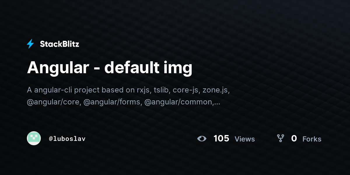 Angular - default img - StackBlitz