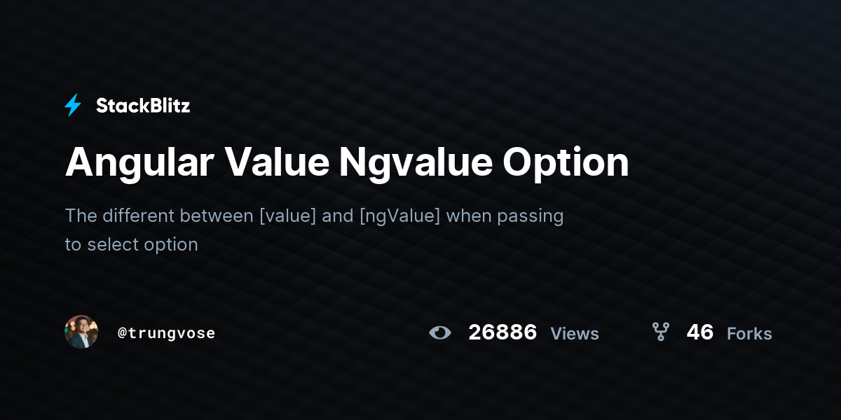Differences Between Value And Ngvalue In Angular 5 – EYWUP