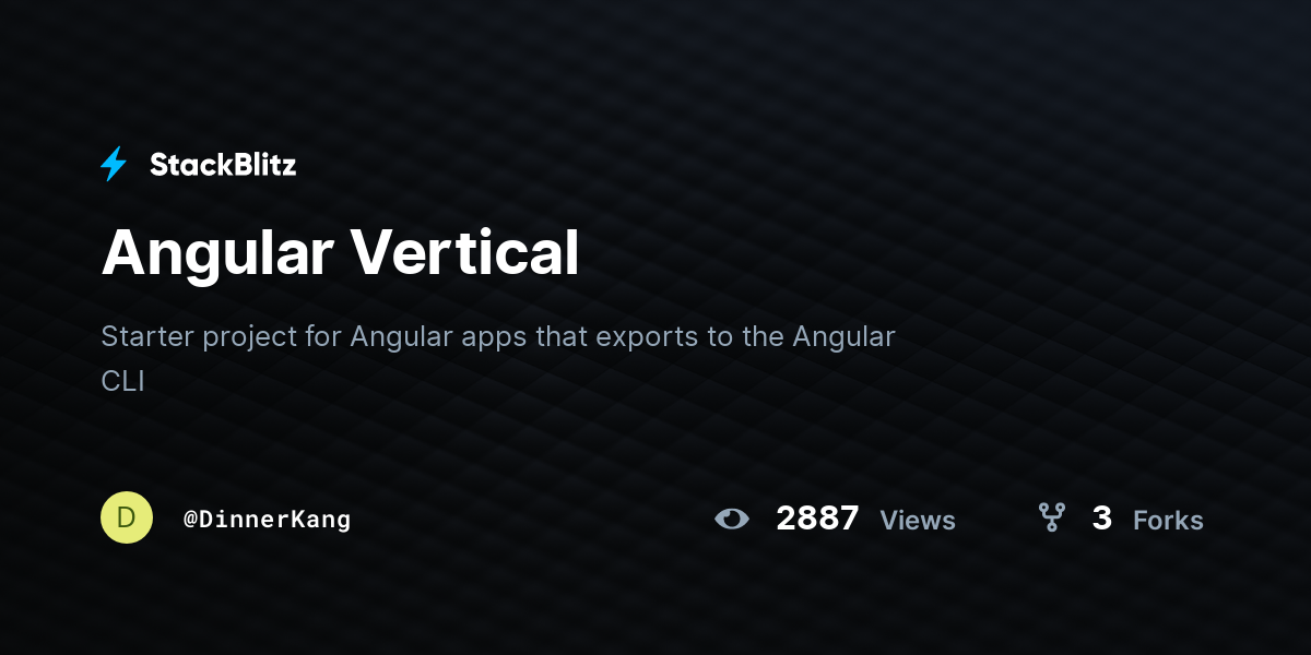 Angular Vertical - StackBlitz