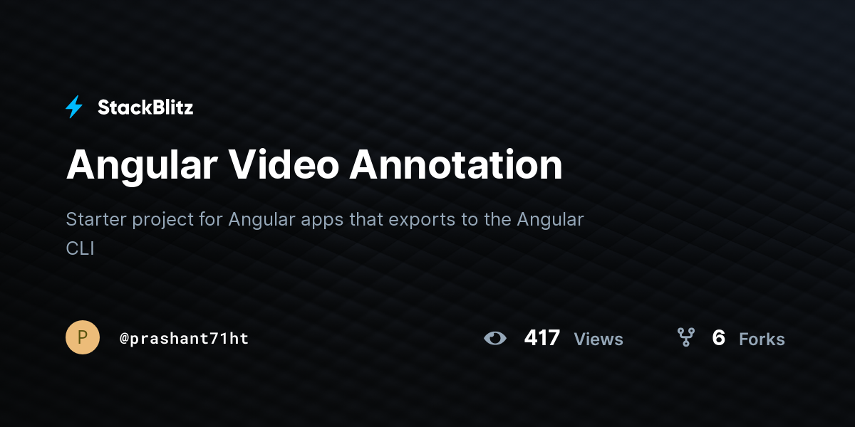 Angular Video Annotation - StackBlitz