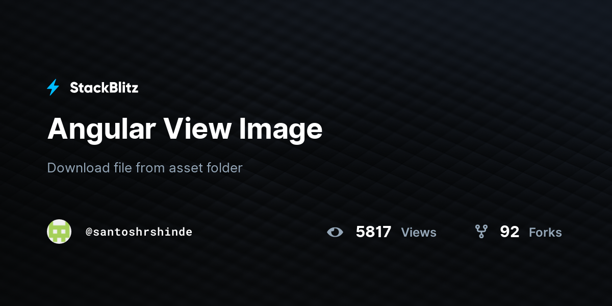 Angular View Image - StackBlitz