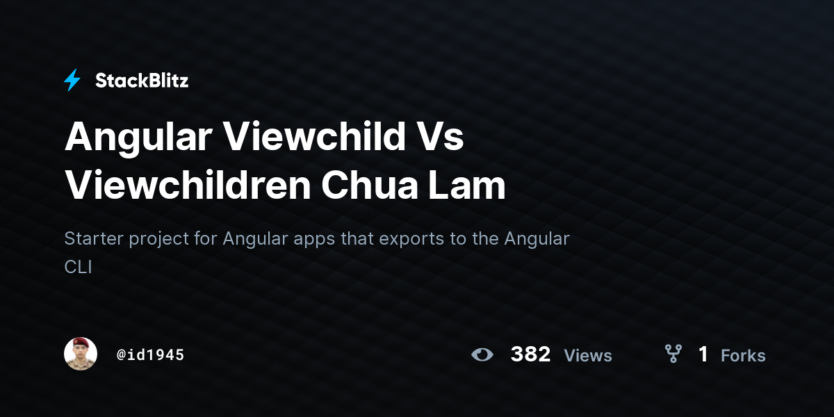 Angular Viewchild Vs Viewchildren Chua Lam - StackBlitz
