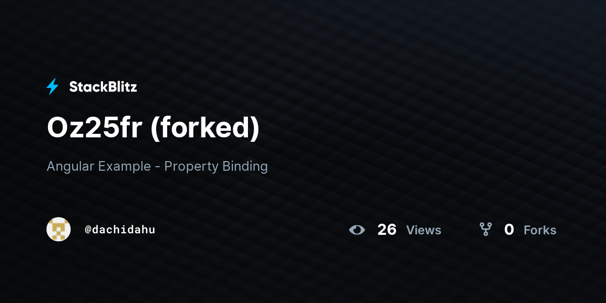 Oz25fr (forked) - StackBlitz