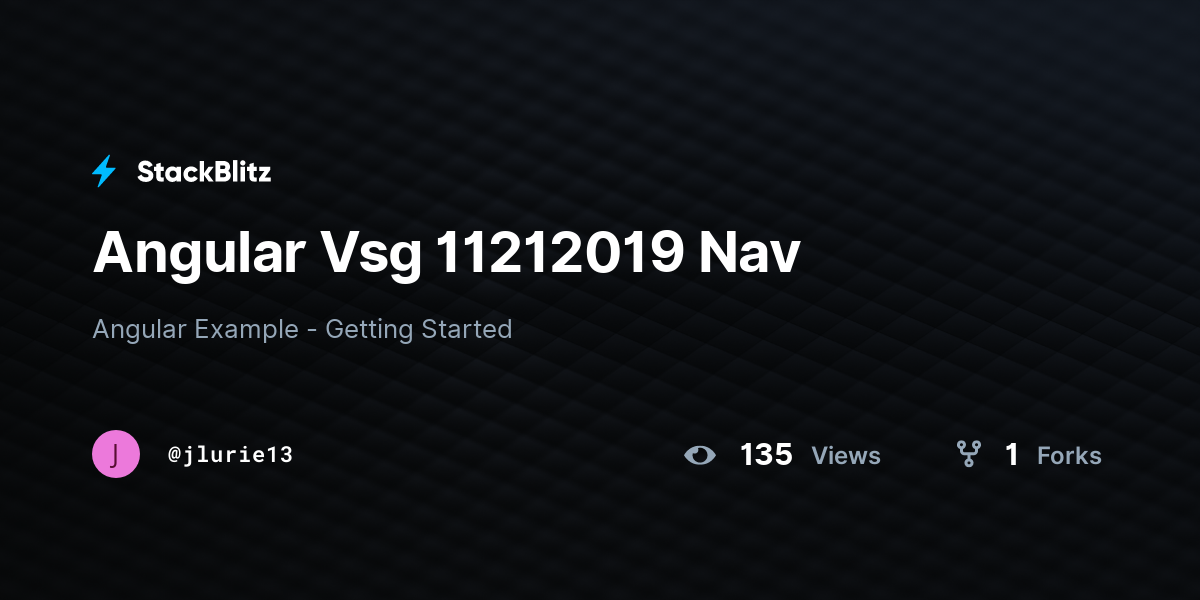 Angular Vsg 11212019 Nav - StackBlitz