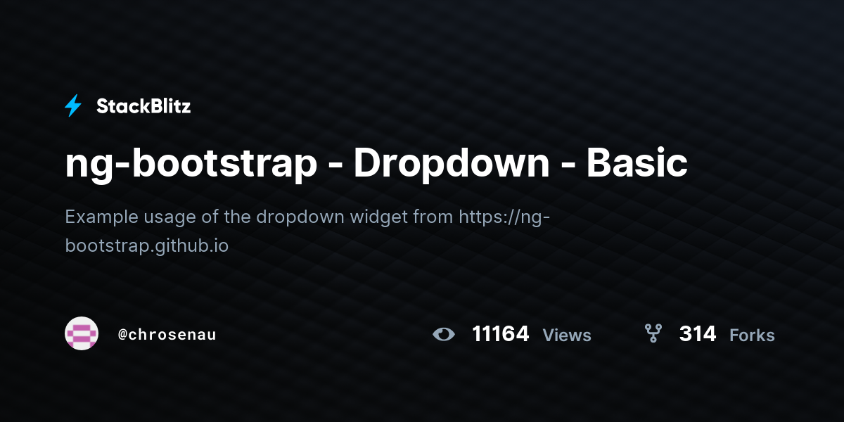 ng-bootstrap - Dropdown - Basic - StackBlitz