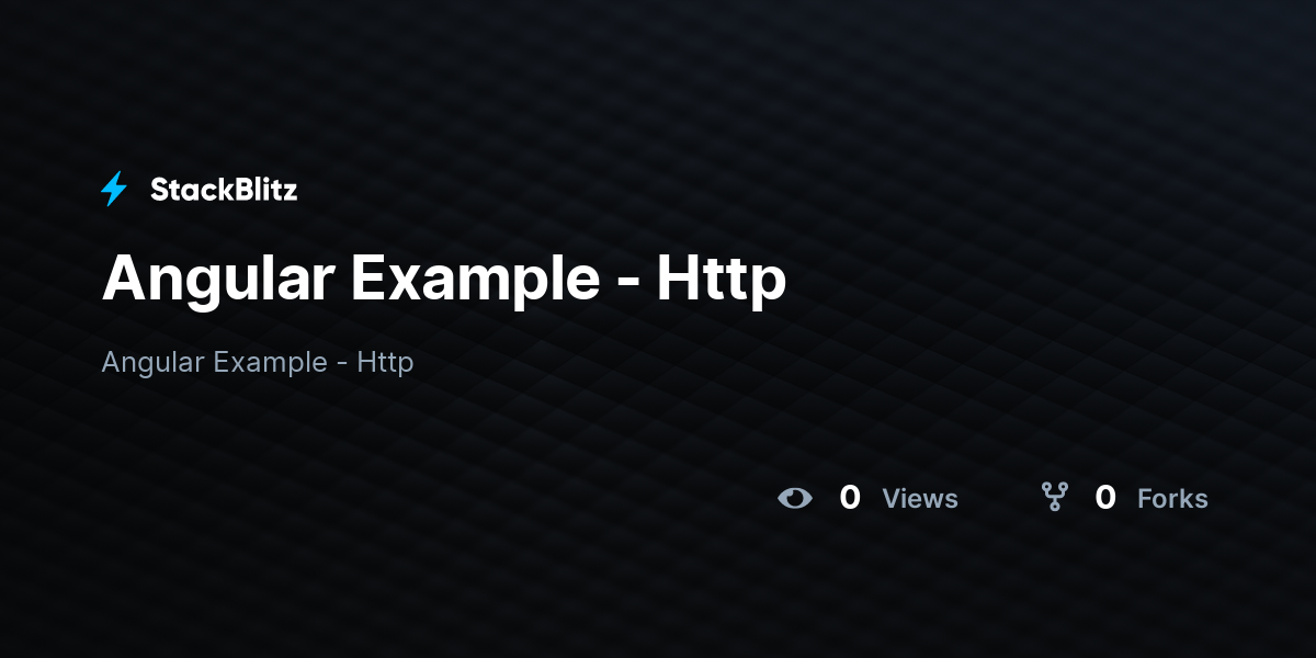 Angular Example - Http - StackBlitz