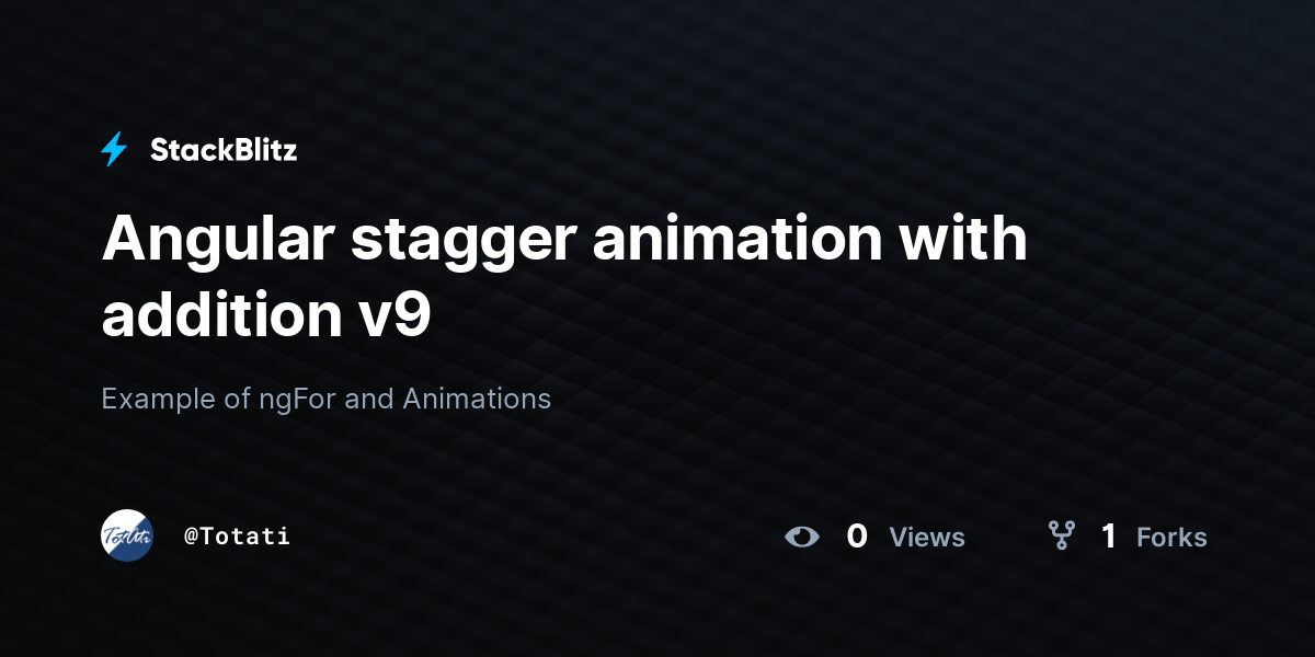 Angular stagger animation with addition v9 - StackBlitz