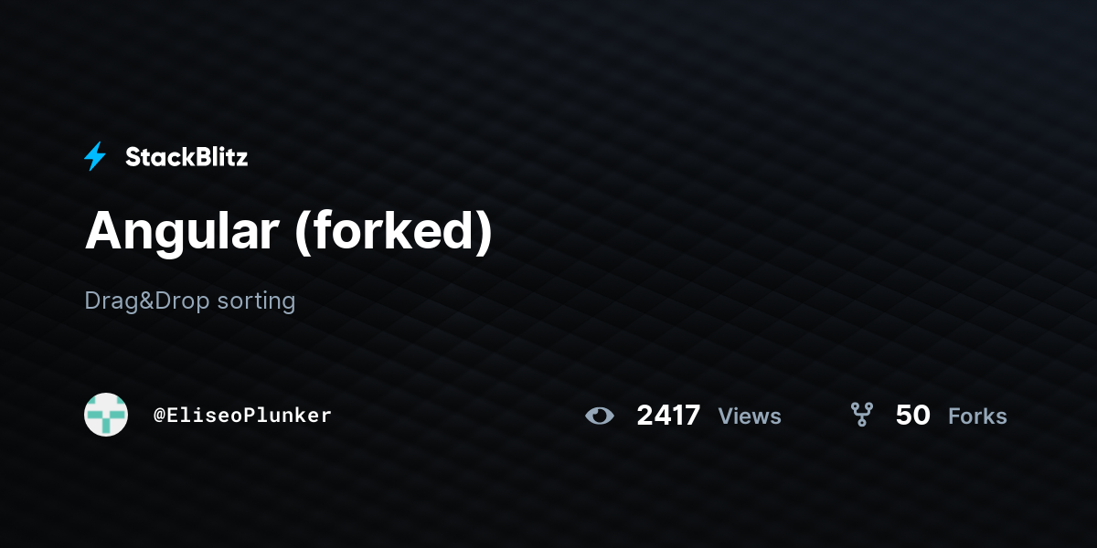 Angular (forked) - StackBlitz