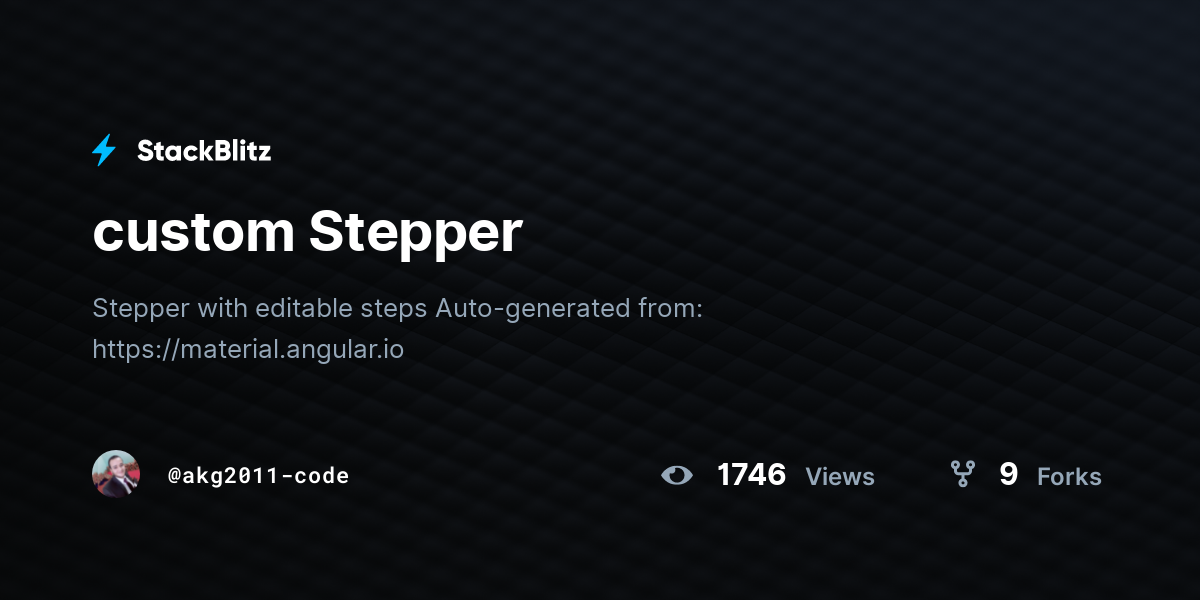 custom Stepper - StackBlitz