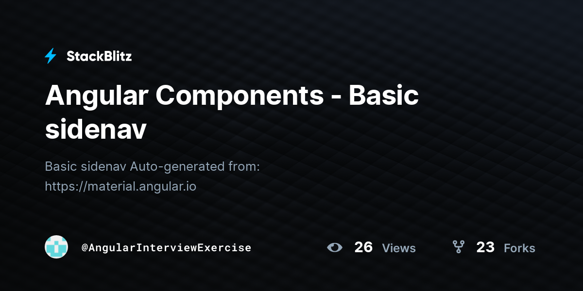 Angular Components - Basic sidenav - StackBlitz