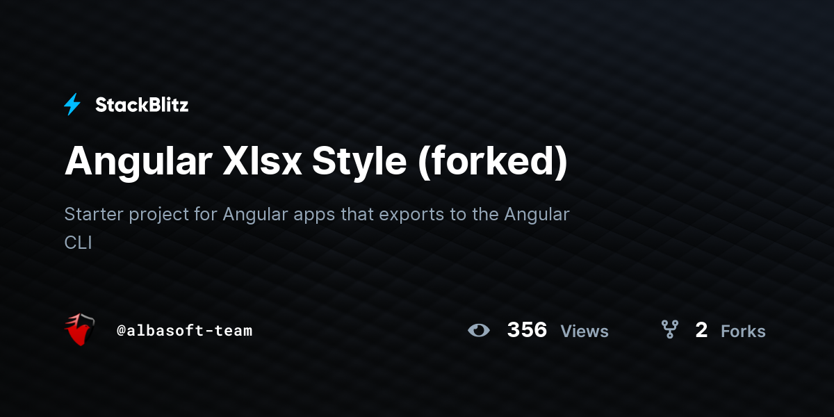 Angular Xlsx Style (forked) - StackBlitz