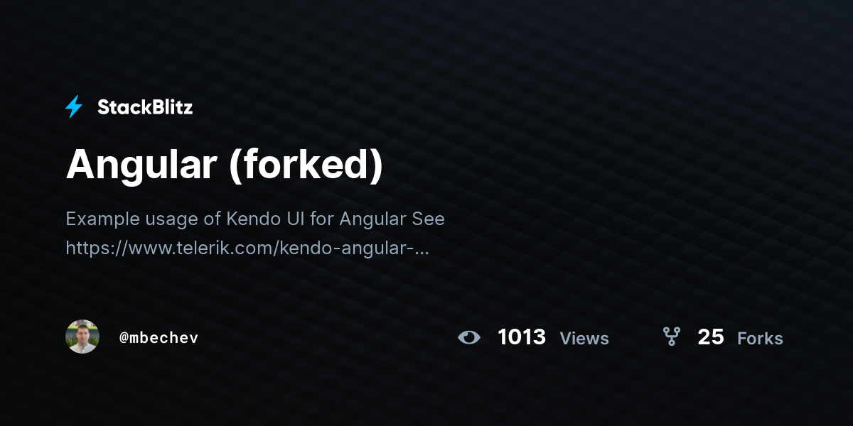Angular (forked) - StackBlitz