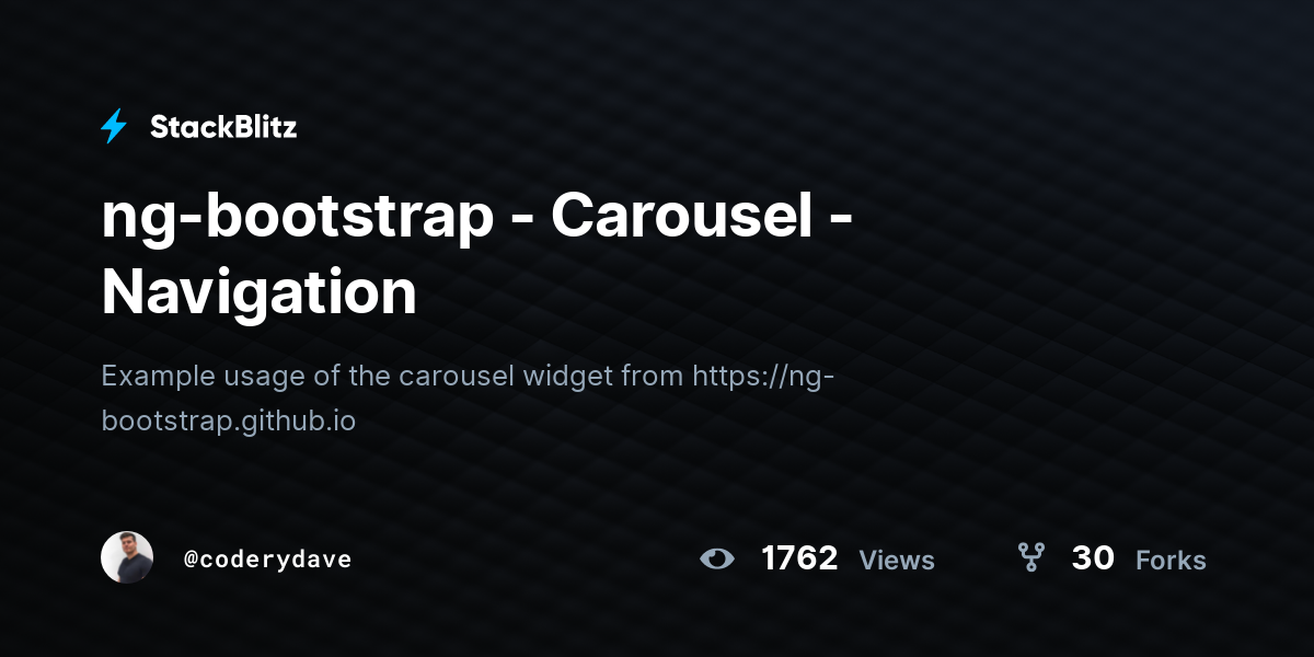 ng-bootstrap - Carousel - Navigation - StackBlitz