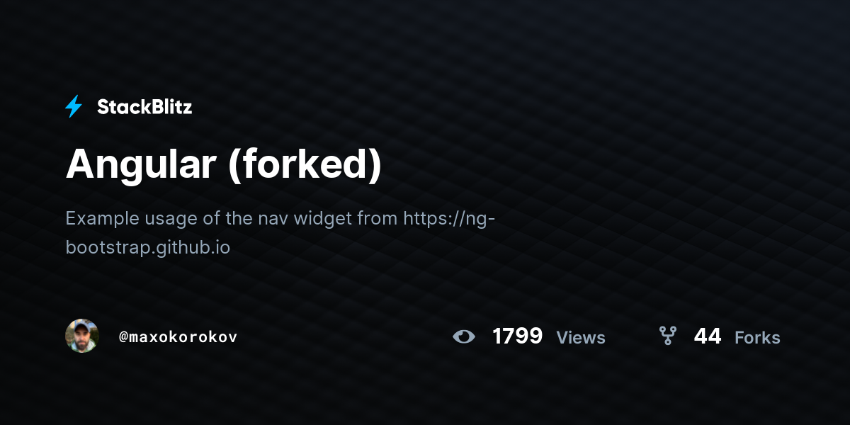 Angular (forked) - StackBlitz