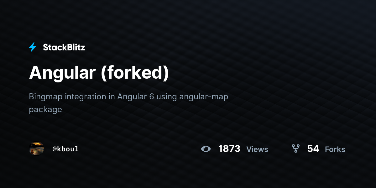 Angular (forked) - StackBlitz