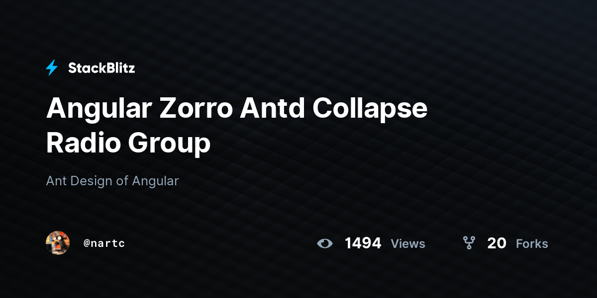 Angular Zorro Antd Collapse Radio Group - StackBlitz