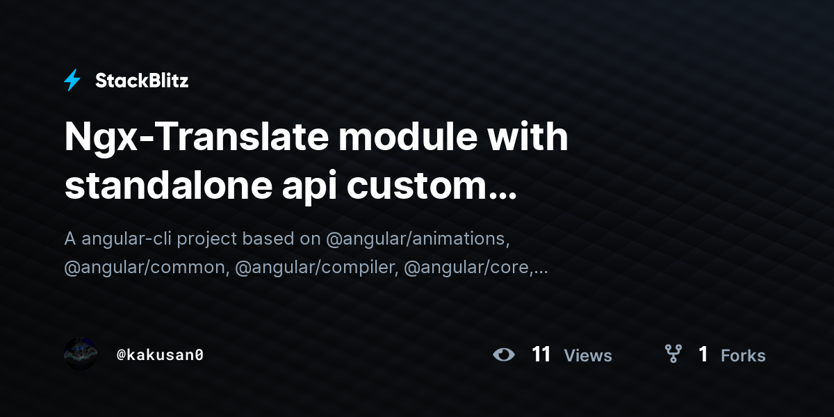 Ngx-Translate Module With Standalone Api Custom Translatation Path ...