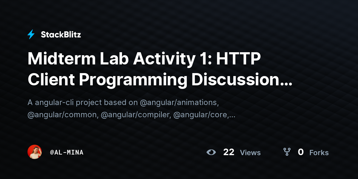 Midterm Lab Activity 1: HTTP Client Programming Discussion Activity ...