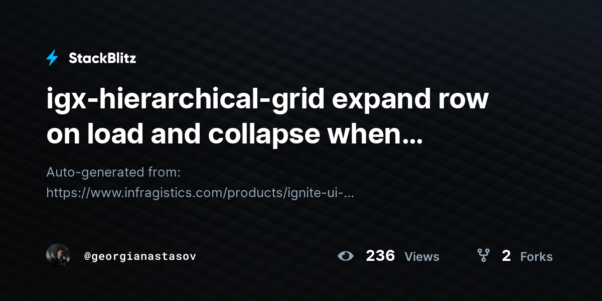 igx-hierarchical-grid expand row on load and collapse when another row ...
