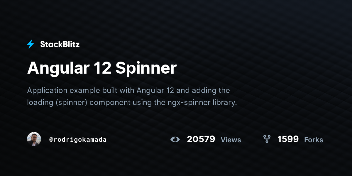 Angular 12 Spinner - StackBlitz