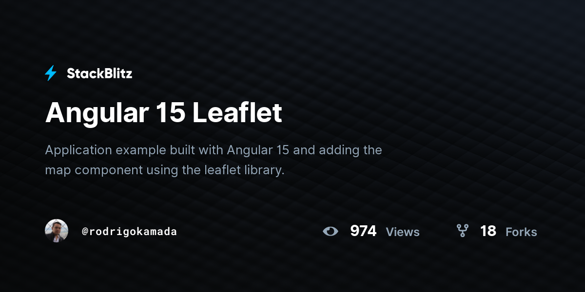 Angular 15 Leaflet - StackBlitz