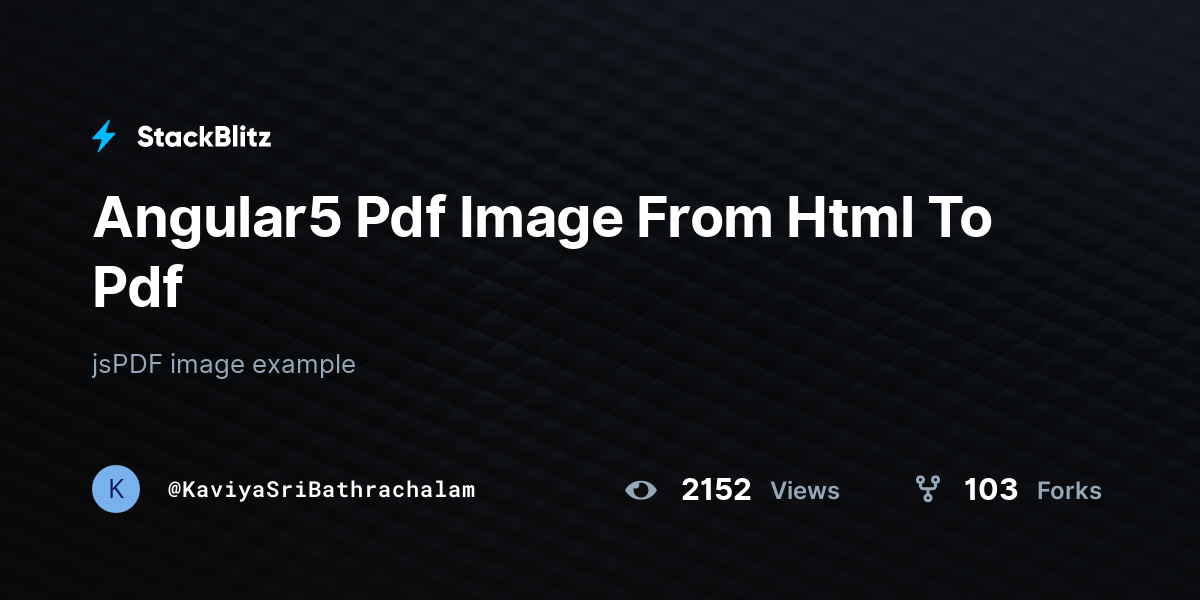 Angular5 Pdf Image From Html To Pdf - StackBlitz