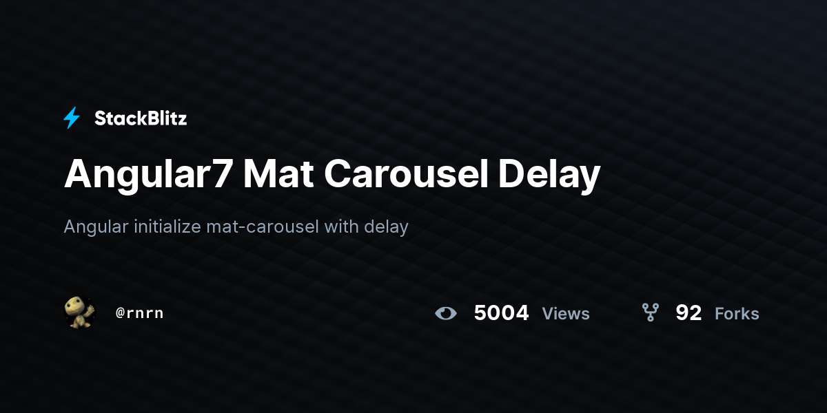 Angular7 Mat Carousel Delay - StackBlitz