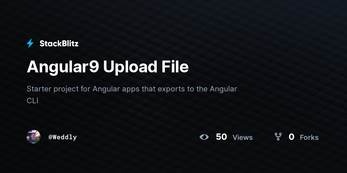 file upload in angular 14 stackblitz