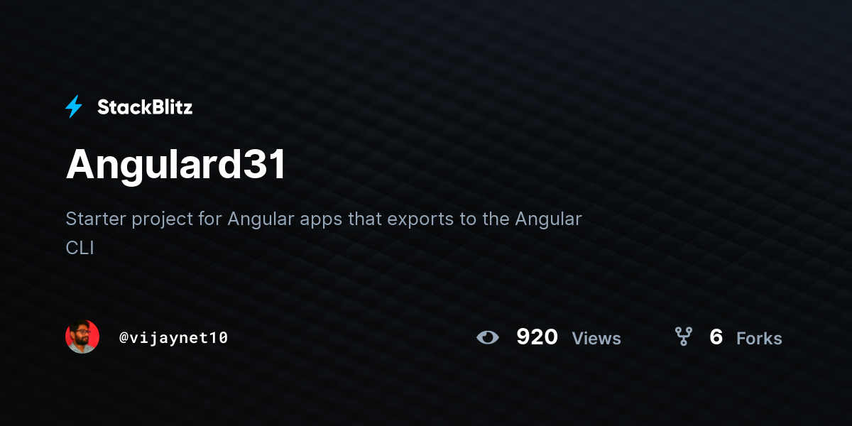 Angulard31 - StackBlitz